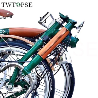 Twtopse ปลอกหนังหุ้มแฮนด์จักรยาน แฮนด์เมด สําหรับ Brompton Folding Bike M S P Stem