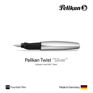 Pelikan Twist "Silver" School Fountain Pen - ปากกาหมึกซึมพีลิแกน ทวิสต์