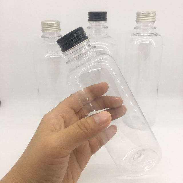 ขวดพลาสติกเพทใส แบบกลม พร้อมฝาอะลูมิเนียม - รูปที่ 4