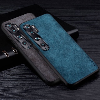 เคสโทรศัพท์มือถือหนัง Pu พรีเมี่ยมสําหรับ Xiaomi Mi Note 10 Pro สีพื้นสําหรับ Xiaomi Mi Note 10 Lite