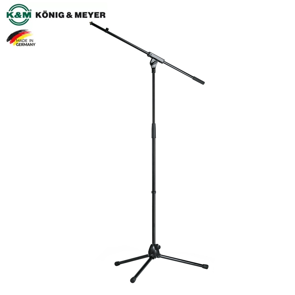 K&M 21070 Microphone Boom Stand ขาตั้งไมค์ ขาไมค์บูม แบบฐาน 3 ขา โลหะล้วน อย่างดี ปรับสูงได้ 90 - 160 ซม.