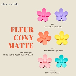 Fleur Coxy Matte ตัวหนีบดอกไม้ สีด้าน กิ๊ฟดอกไม้ ตัวหนีบผมแฟชั่น ตัวหนีบเกาหลี ตัวหนีบไฟเบอร์ กิ๊ฟไฟเบอร์