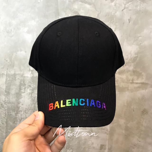 New Balenciaga rainbow logo cap