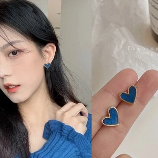 ต่างหูสตั๊ด รูปหัวใจน่ารัก ขนาดเล็ก เครื่องประดับ สําหรับผู้หญิง
