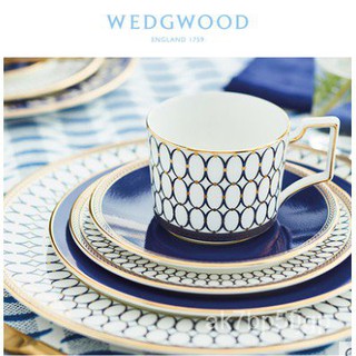 UK WEDGWOOD Coffee Cup Golden Powder Nianhua Wedgwood Cup and Plate 6-piece Set