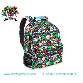 Marvel Heroes Backpack -- กระเป๋าเป้ ลายรวมฮีโร่ จากมาร์เวล สูง 16 นิ้ว สินค้านำเข้า Disney USA