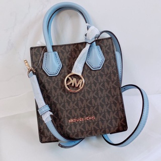 👜กระเป๋า Michael Kors Mercer xs shopper Crossbodyสี blue