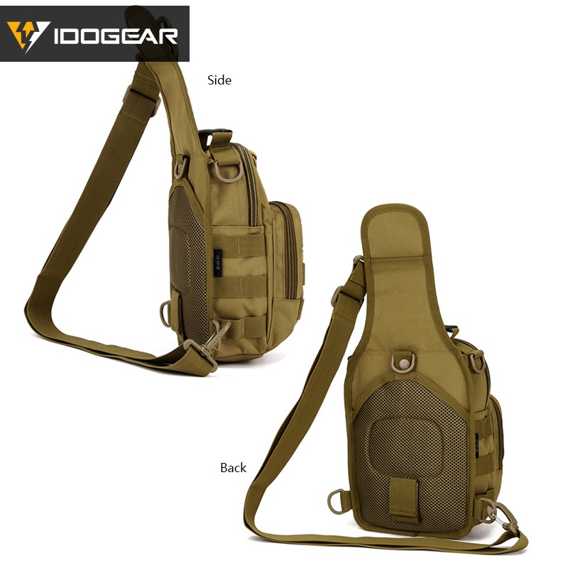 IDOGEAR ยุทธวิธีสลิงกระเป๋าแพ็คเล็ก EDC อันดับโจมตีช่วงเป้กองทัพทหารไหล่ Daypacks เป้สะพายหลังกลางแจ้ง BG3505