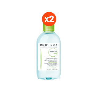 Bioderma Sebium H2O 250ml แพ็คคู่ คลีนซิ่งสำหรับผิวมัน ผิวผสม มีแนวโน้มเป็นสิวง่าย