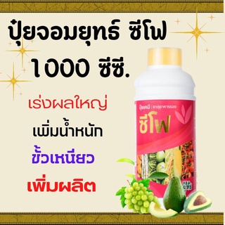 ปุ๋ยน้ำ ซีโฟ ขนาด 1,000 ซีซี บำรุงดอก บำรุงผล ขนาดขนาดผลให้ใหญ่ เนื้อแน่น ขั้วเหนียว ต้นแข็งแรงไม้หลุดง่าย