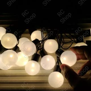 ไฟปิงปอง LED ไฟประดับ / ไฟตกแต่ง(ลูกใหญ่) ความยาว 4.5-5 เมตร 20 ดวงไฟ (เสียบปลั๊กไฟบ้านใช้งานได้เลย)