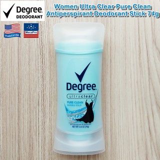 Degree® UltraClear Pure Clean Antiperspirant Deodorant Stick 74g โรลออนสติ๊ก