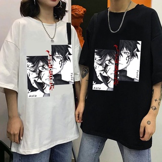 【hot sale】เสื้อยืดแขนสั้นคอกลมพิมพ์ลายการ์ตูนอนิเมะ Asta Yuno Manga แฟชั่น Unisex