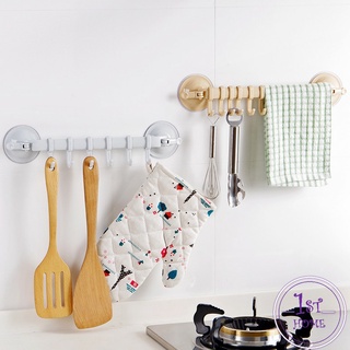 ที่แขวนของ ถ้วยดูดยึดผนัง ที่แขวนติดผนัง ไม่ต้องเจาะรู Coner Towel Hanger with 6 clips