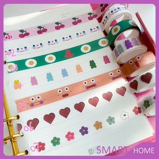 เทปวาชิน่ารักสําหรับตกแต่ง สำหรับติดตกแต่ง DIY เทปวาชิ สำหรับตกแต่งไออารี่ สมุดภาพ เทปวาชิลายการ์ตูน สมุดภาพ