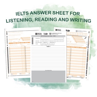 IELTS Answer sheet กระดาษคำตอบสำหรับฝึกทำข้อสอบ IELTS