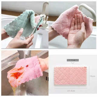 ใหม่ ผ้าไมโครไฟเบอร์ล้างจานสำหรับห้องครัว เช็ดโต๊ะ จาน มือ ซับน้ำได้ดี พร้อมส่งจากไทย คละสี