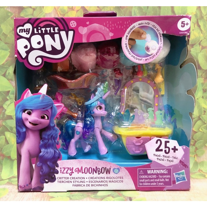 My Little Pony: A New Generation Movie Story Scenes Critter Creation Izzy Moonbow - 25 Accessories and Pony Toy