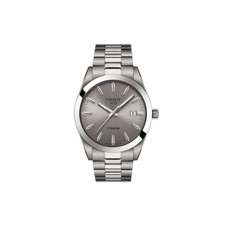 Tissot Gentleman Titanium ทิสโซต์ เจนเทิลแมน ไทเทเนียม สีเทา เงิน T1274104408100 นาฬิกาผู้ชาย