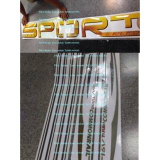 สติ๊กเกอร์สกรีน ลายข้างเส้นคู่ และ SPORT สำหรับติดข้างรถ TOYOTA SPORT RIDER