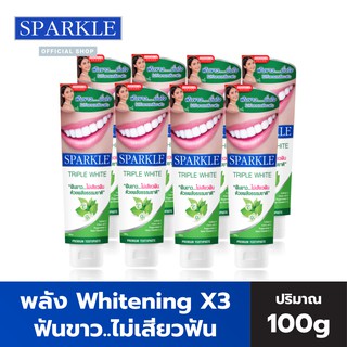 SPARKLE ยาสีฟัน สปาร์คเคิล สำหรับ คนเสียวฟันบ่อย (12 หลอด) 100 กรัม SK0130 สูตร Triple White ทริปเปิ้ลไวท์