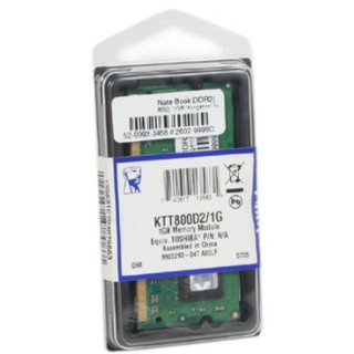 KTT800D2/1G - Kingston 1GB 800MHz DDR2 PC2-6400 Unbuffered non-ECC CL6 200-Pin Sodimm Memory