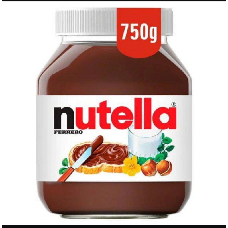Nutella นูเลล่า 750 กรัม ขวดแก้ว