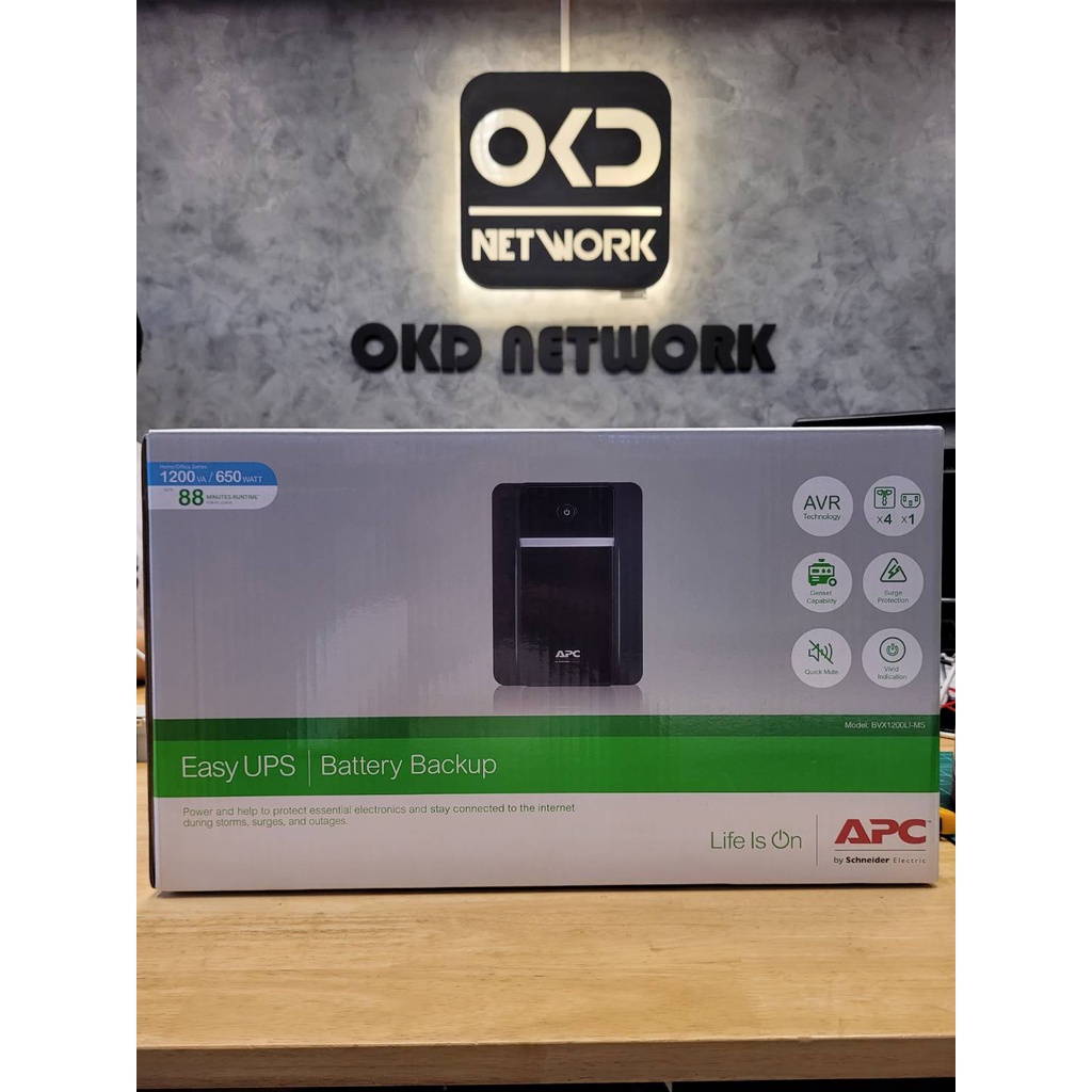 BVX1200LI-MS APC Back UPS1200VA/650WATT (เครื่องสำรองไฟ )