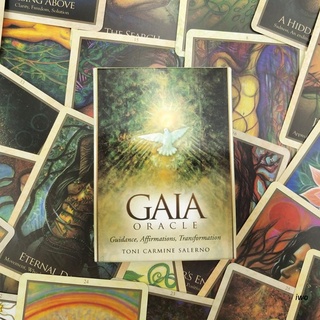 Iwo Gaia Oracle Cards 45-Card Deck แผ่นบอร์ดการ์ดสําหรับใช้ในการเล่นเกมส์ Tarot English Version เหมาะกับงานปาร์ตี้