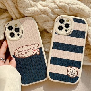 เคสป้องกัน ซิลิโคนนิ่ม ลายหมีน้อยน่ารัก สำหรับ IPhone 12 13 11 Pro Max X Xs Max Xr 7 8 Plus Myxx