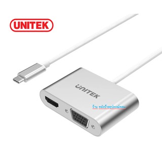 UNITEK NEW Y-V100SL USB3.1 Type-C To HDMI + VGA