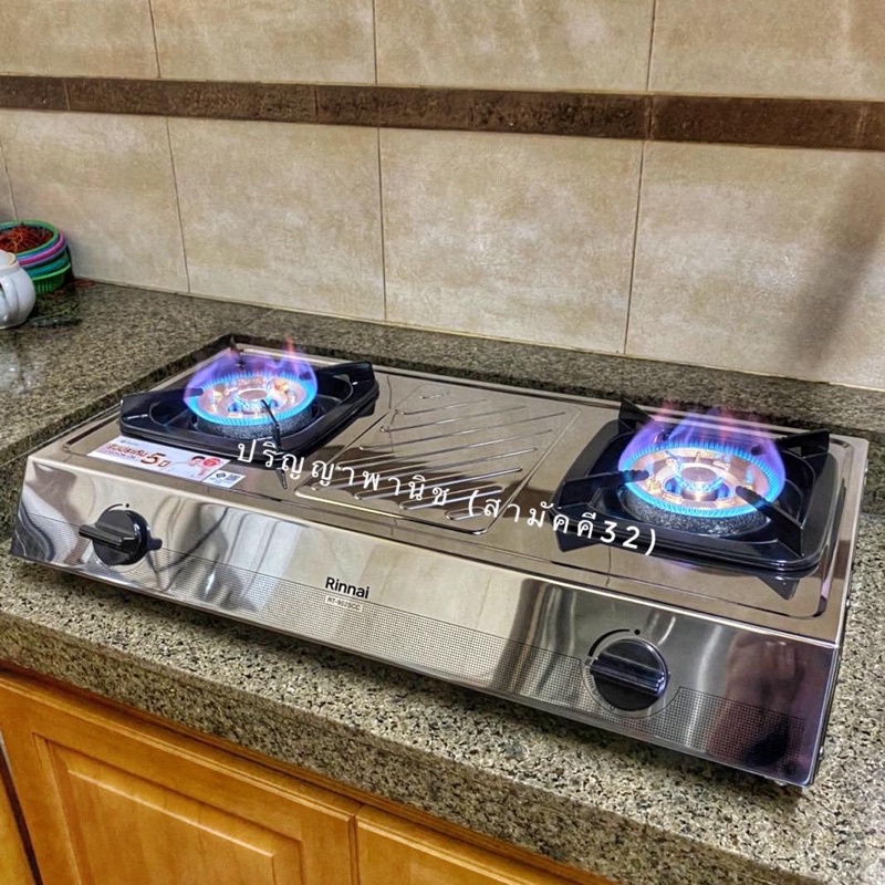 Rinnai รินไน rt902scc rt-902scc สเตนเลสทั้งตัว ไฟแรงกว่าเดิม หัวทองเหลืองขนาดใหญ่กว่าเดิม รุ่นใหม่ ป