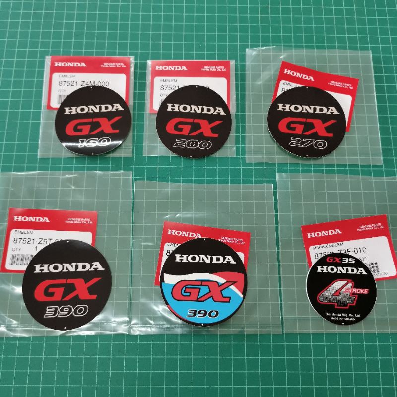 สติ๊กเกอร์ รุ่นเครื่อง ฮอนด้า GX160 GX200 GX270 GX390 GX390MEGA GX35 GX25 GX50 ของแท้ เบิกศูนย์ 100%
