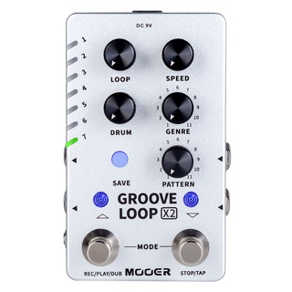 Mooer อะไหล่แป้นเหยียบเท้ากีตาร์ X2 Looper 140 นาที 121 Drum