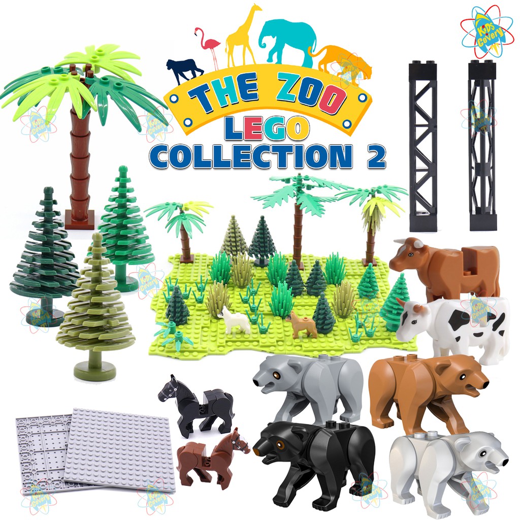 ตัวต่อรูปสัตว์ ของเล่นสำหรับเด็ก ของเล่นเสริมสมาธิ เลโก้สัตว์ Lego Animal เสือ หมี ฉลาม ม้า Collection 2