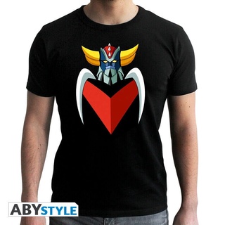 เสื้อยืดผ้าฝ้ายพิมพ์ลาย Cool Summer Grendizer - Grendizers Bust Mens Large T-Shirt - Black 32ZE คอกลม เสื้อยืด