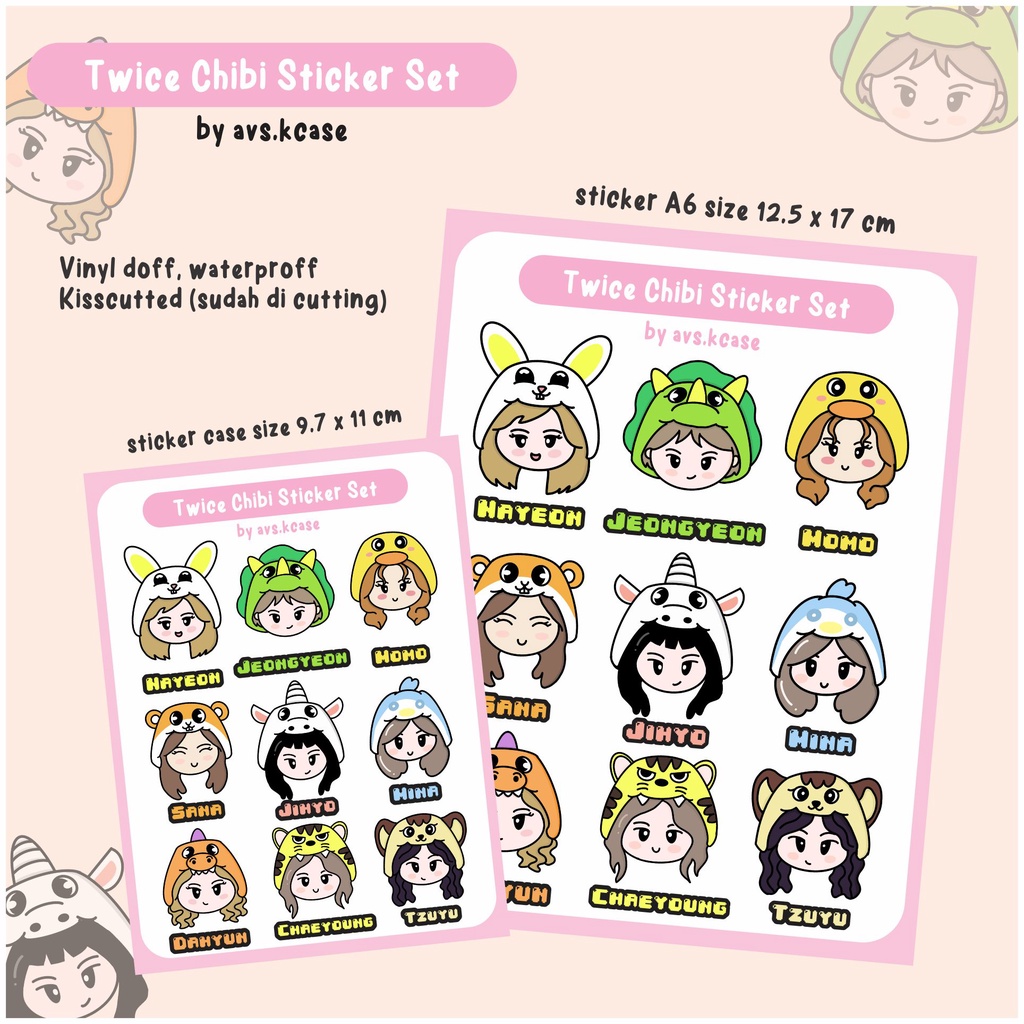 Twice Chibi Fanart Sticker โดย avs.kcase