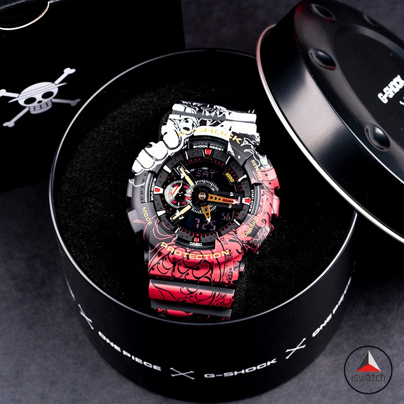 READY Stock Casio G-SHOCK️  One Piece LIMITED EDITION นาฬิกา Gshock กันน้ํากีฬานาฬิกาแฟชั่น GA-110JOP-1A4PR