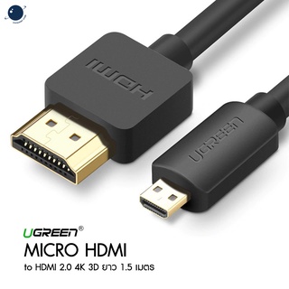 Ugreen Micro HDMI to HDMI 2.0 4K 3D ยาว 1.5 เมตร ศูนย์ไทย