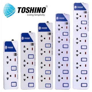 Toshino รางปลั๊กไฟกันไฟกระชาก 5 ช่อง 5 สวิตช์ 2.7 เมตร E-915 -White