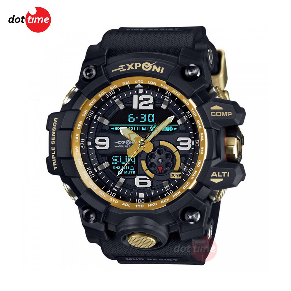 นาฬิกาข้อมือชาย EXPONI 'EP02G' Shock&amp;Water-Resistance Sport Watch