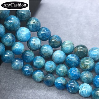 Aa Apatite Beads หินธรรมชาติทรงกลม 6-12 มม. Diy สําหรับทําเครื่องประดับสร้อยข้อมือ