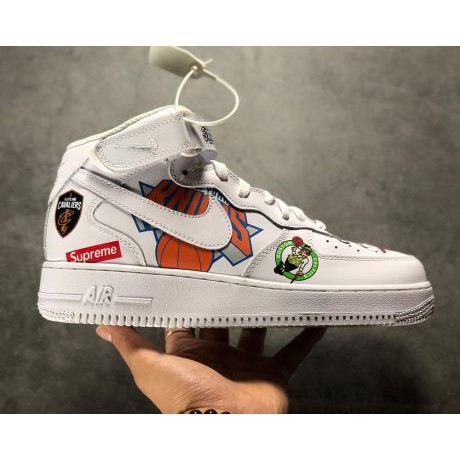 nike air force supreme nba white