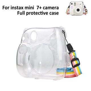 เคสแข็ง ประดับคริสตัลใส สําหรับกล้อง FujiFilm Instax Mini 7+