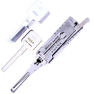 Lishi HU64 2 in 1 ตัวถอดรหัสล็อคประตูรถยนต์ สําหรับ BENZ Lock Pick Sets