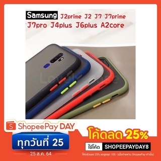 🇹🇭เคสขอบสีหลังด้าน Samsung J2 J2prime J7 J7prime J7pro J4plus J6plus A2core