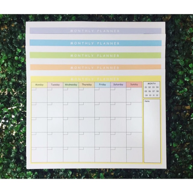 #แผ่นแพลนเนอร์ #monthlyplanner #แพลนเนอร์รายเดือน #A4 #ของขวัญปีใหม่