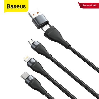 Baseus 3 In 1 สายเคเบิ้ลชาร์จแบต Usb Type C สําหรับ Xiaomi Samsung 5 A 100 W Iphone 11 Pro（ขายล่วงหน้า）