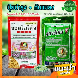 ปุ๋ยบำรุงต้น ใบและกันแมลง🥭ออสโมโค้ท (Osmocote)+สตาร์เกิลจี (Starkle G) 100 กรัม