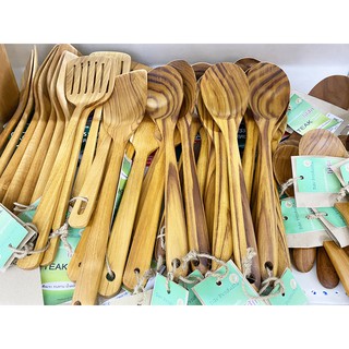 ตะหลิวไม้สัก - ตะหลิวกรอง ยี่ห้อ ดาร์โปรดักส์ (Dar Products) Teak Wooden Utensil  / 1 ชิ้น